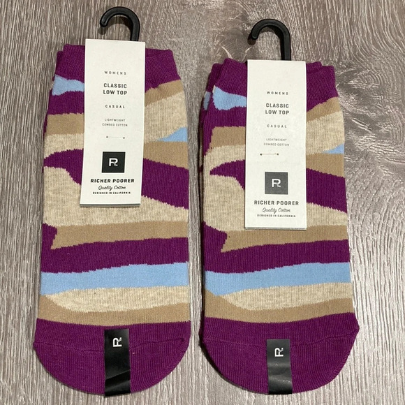 Bundle of 2 Richer Poorer Classic Low Top socks - Picture 1 of 6